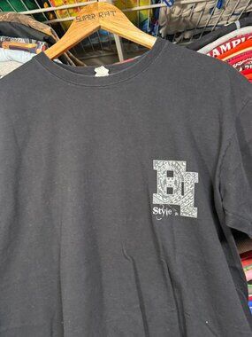 Y2K HI style Hawaiian tribal graphic t shirt black